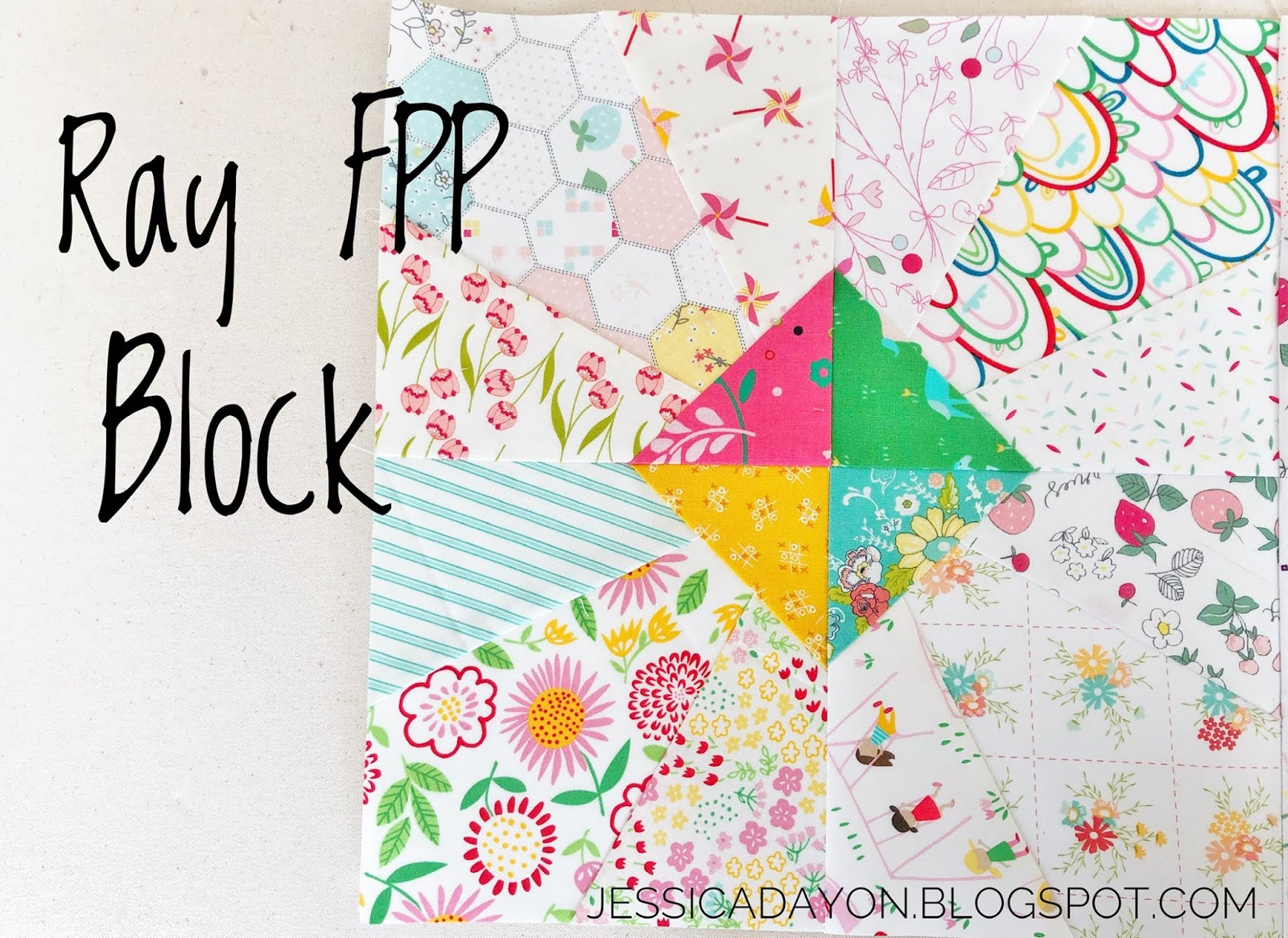 Free Foundation Paper Piecing Pattern: Ray Quilt Block
